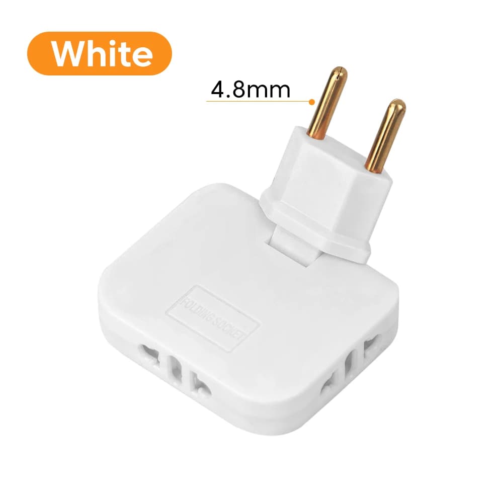 Uniwersalny adapter 3-w-1 EU→US z obrotem 180°
