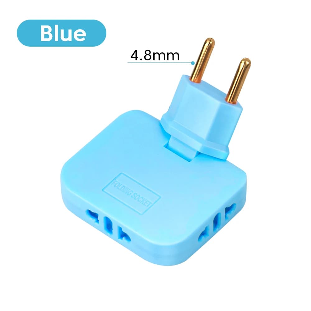 Uniwersalny adapter 3-w-1 EU→US z obrotem 180°